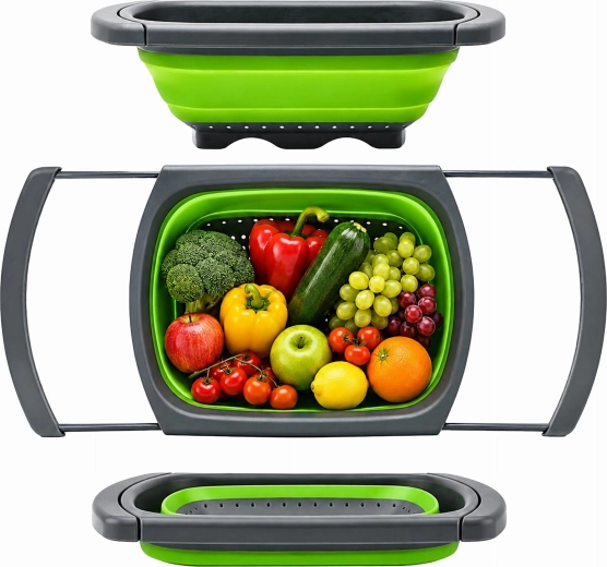 Opvouwbare siliconen vergiet voor de gootsteen 61 cm
