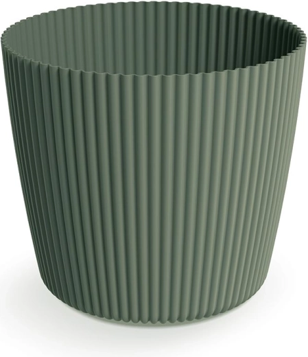 Kunststof bloempot Milly Round 24 cm donkergroen