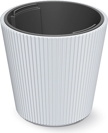 Bloempot MILLY met inzet 17,6 cm wit