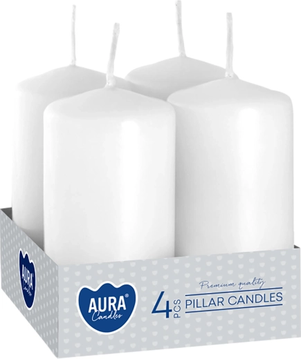 Rode adventskaarsen 80 × 40 mm - 4 stuks