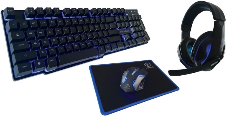 Gaming set REBELTEC SHERMAN – toetsenbord, muis, muismat en headset