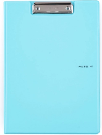Plastic dubbele map A4 Pastelini blauw