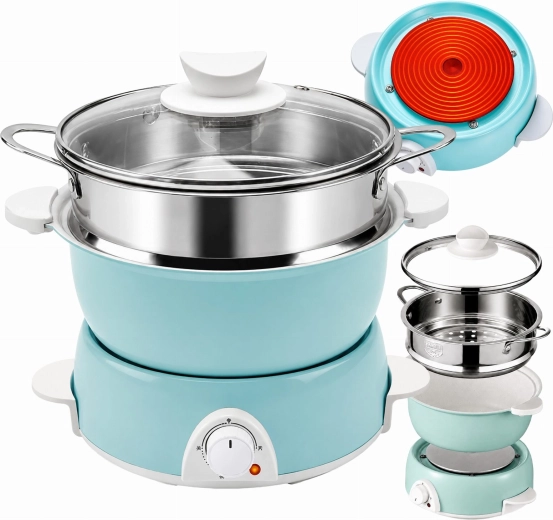 Multifunctionele elektrische kookpot 700 W met antiaanbaklaag 1,5 l - 1 stuk