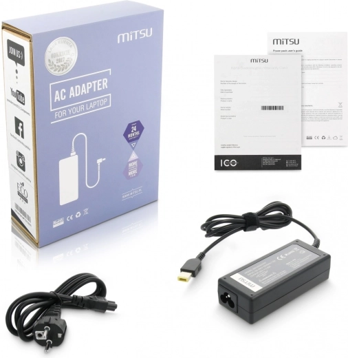 Lader / voedingsadapter 20 V 3,25 A met rechthoekige connector 11,0 × 4,5 mm (Yoga) – Lenovo 65 W