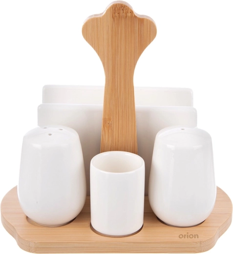 Alles bij elkaar op een elegante bamboe basis