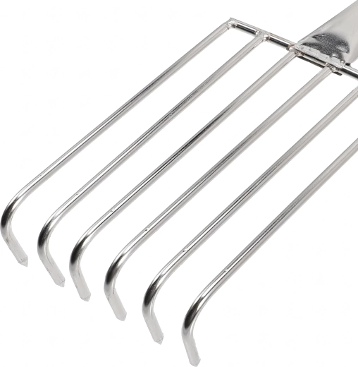 6 stevige metalen tanden