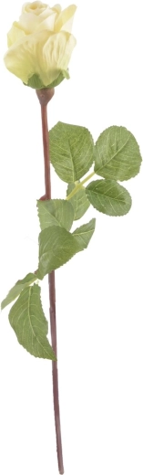 Kunstroos lichtgeel 51 cm