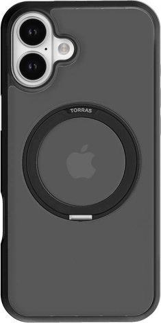 Torras Ostand Pro hoesje voor iPhone 16 Plus – zwart
