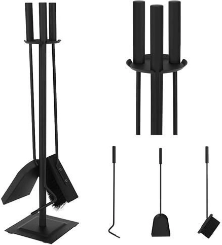 Haardset 4-in-1 KAMINER, zwart