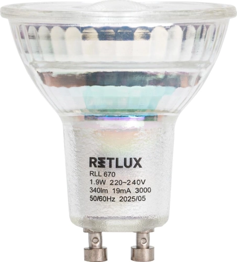 LED-reflectorlamp Retlux RLL 670 GU10 1,9 W warm wit