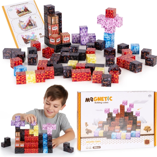Magnetische bouwset blokken 86 stuks