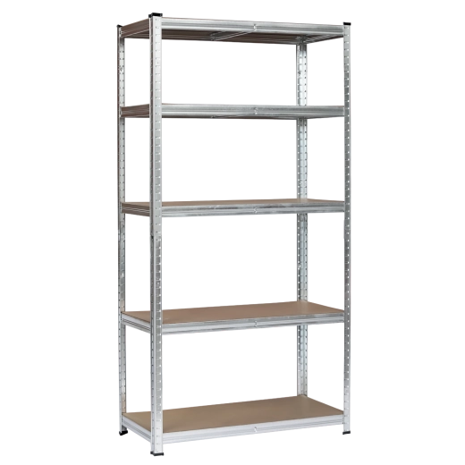 Gegalvaniseerd metalen rek met vijf planken 180 × 90 × 40 cm