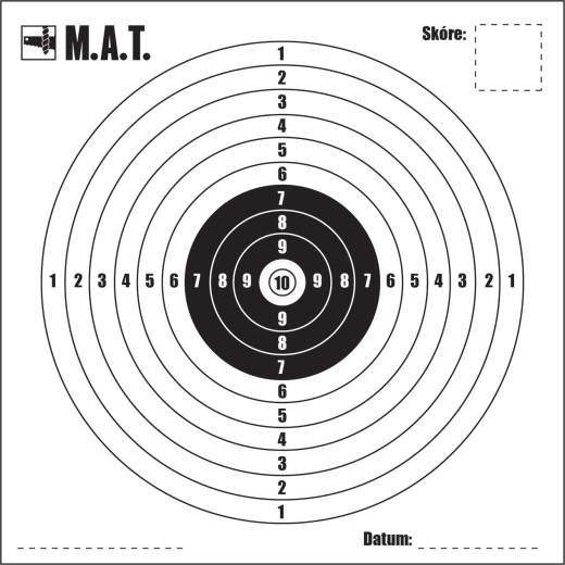 Papieren schietschijven 14 × 14 cm (100 stuks) M.A.T.