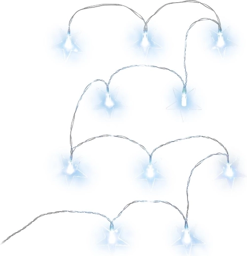 Kerstlichtsnoer met sterren Retlux, 10 LED's