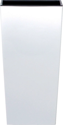 Bloempot Urbi Square Matt met inzet 40 cm wit