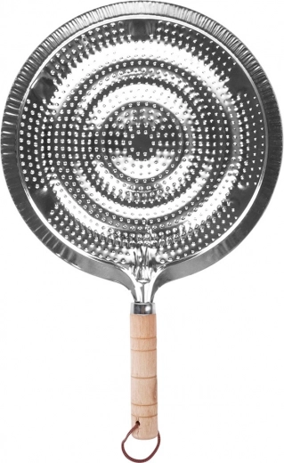 Veilige hantering dankzij houten handvat