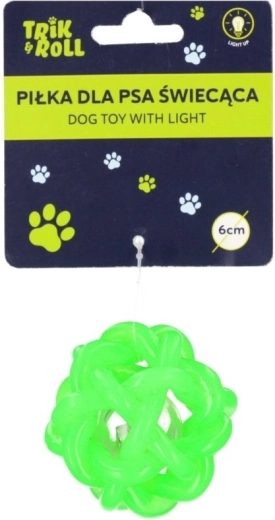 Oplichtend hondenballetje groen 6 cm