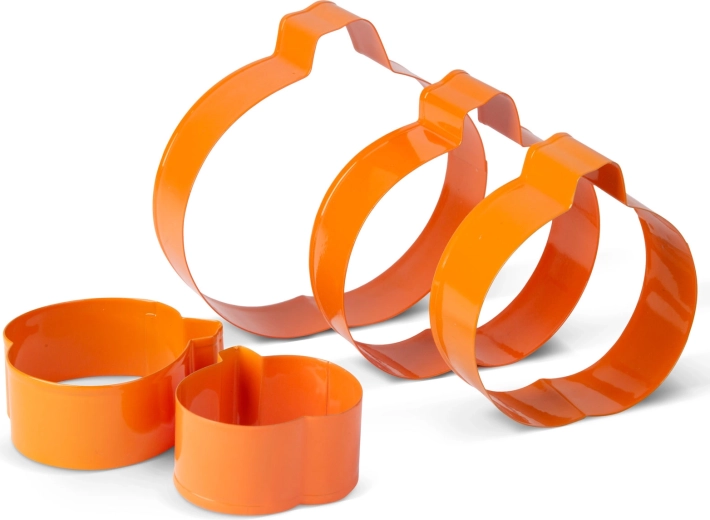 Set metalen uitsteekvormen in de vorm van pompoenen – 5 stuks