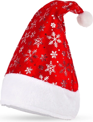 Kerstmuts van de Kerstman met pompon 43 cm