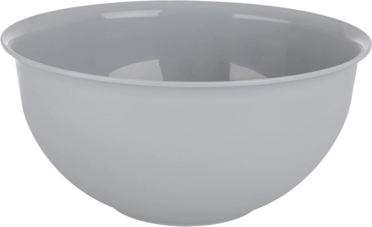 Plastic kom Sandy grijs 20 cm