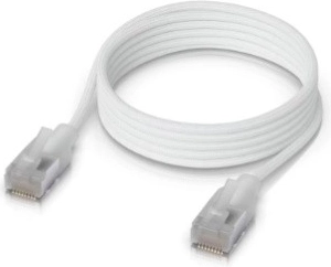 Ultradunne gevlochten patchkabel UniFi Premium Cat6A 1 m wit