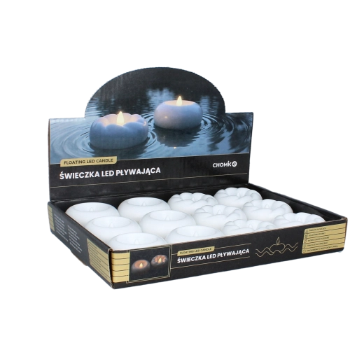 Drijvende LED-kaars voor op het water met vlam-effect 5,5 × 2,8 cm, mix van designs