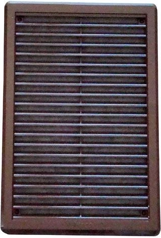 Ventilatierooster met gaas 200 × 300 mm, bruin