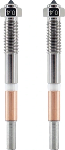 Bimetalen nozzle QiDi 0,4 mm voor Q2 - 2 stuks