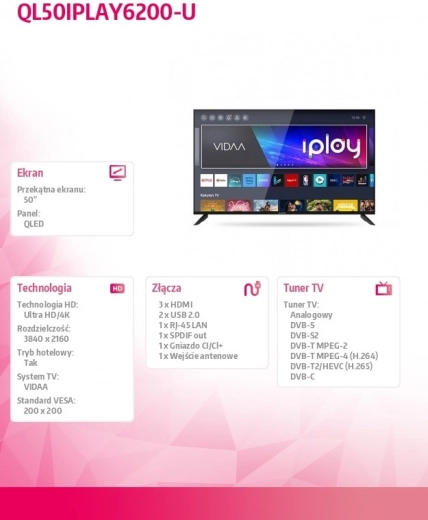 QLED-televisie 50" iPlay 6200
