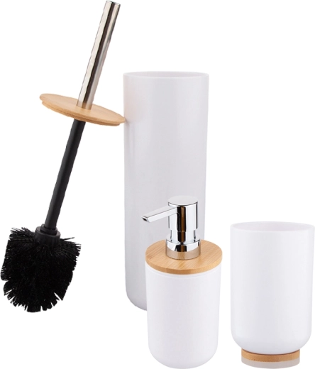 Complete set accessoires voor wastafel en toilet