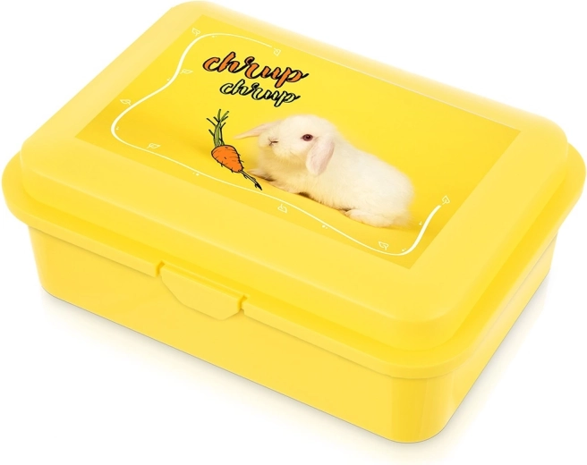 Gele lunchbox met konijntje 750 ml