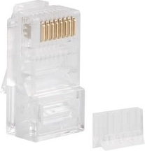 Onafgeschermde RJ45-connectoren kat.6 UTP met geleider 100 stuks