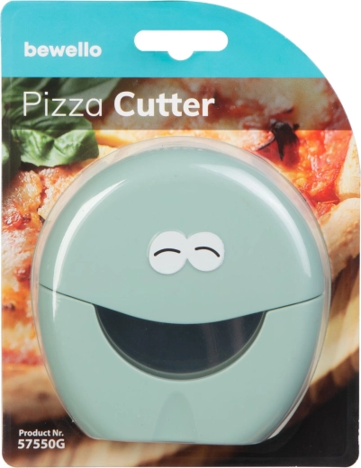 Pizzasnijder van roestvrij staal met kunststof beschermkap