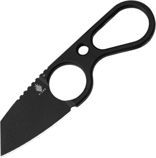 Kizer Bowtie nekmes van D2-staal, zwart