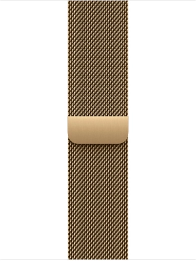 Milanese horlogeband in lichtgouden kleur voor een kast van 40 mm