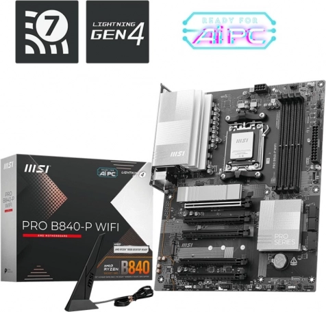msi pro b840-p wifi – atx-moederbord voor amd am5