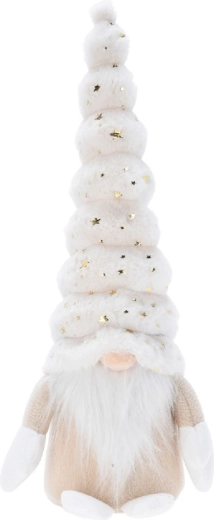 Kerst pluchen kabouter 42 cm – crèmekleurige decoratieve dwerg, mix van 3 varianten