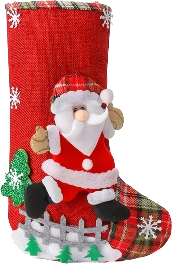 Textielen uitvoering met kerstmotieven