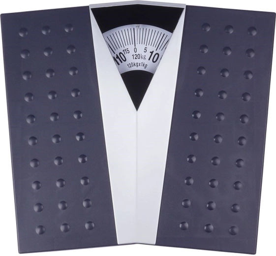 Overzichtelijke analoge wijzerplaat tot 120 kg