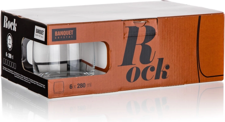 Praktische set van 6 glazen van 280 ml