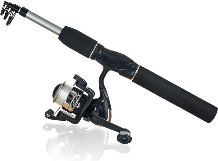 Telescopische hengel 180 cm met molen en accessoires