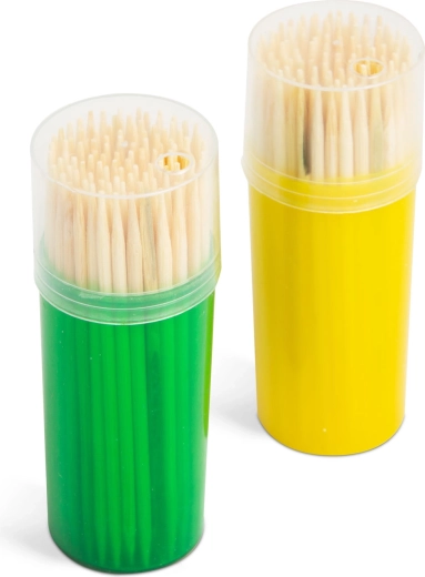 Bamboe tandenstokers met houder