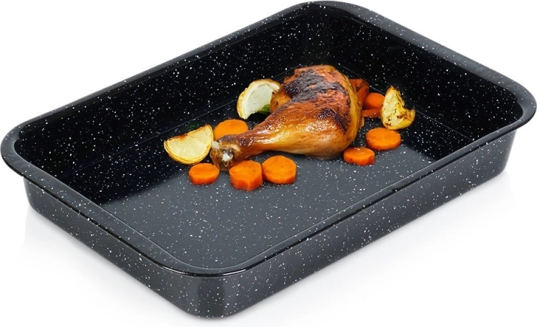 Geëmailleerde rechthoekige braadslede 3 l, 35,5 × 24 × 5 cm