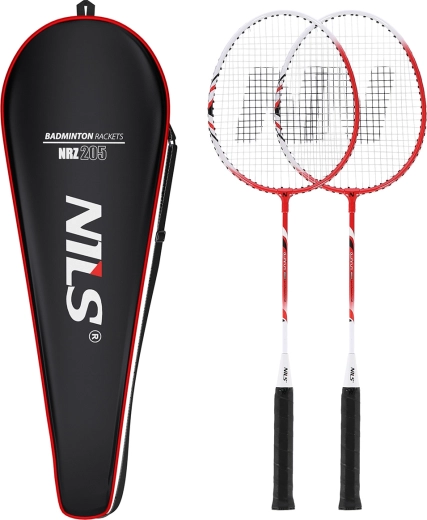 Badmintonset Nils voor beginners (2 rackets + hoes)