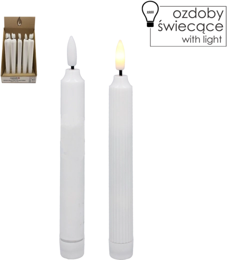 LED-kaars op batterijen wit 16,5 cm