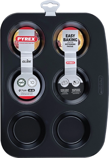 Muffinvorm PYREX, 6 stuks, 6 × 3,5 cm