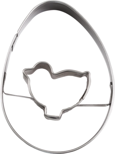 RVS uitsteekvormpje Paaskuikentje 4–6 cm