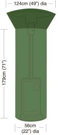 Afdekzeil voor terraskachel van PE, groen