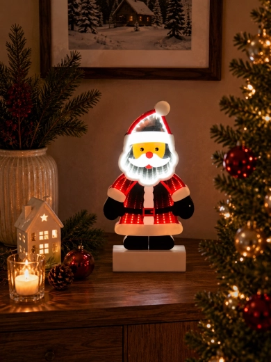3D-kerstdecoratie Santa Claus met oneindig spiegeleffect LED - 1 stuk