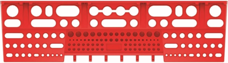 Gereedschapshouder voor BINEER-panelen, 580 × 158 mm, rood